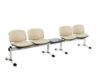 4 Seat/1 Table Venus Visitor Modular Chair, Moulded Plastic