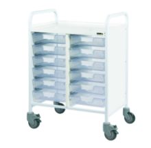Sunflower Vista 60 Clinical Trolley, 12 Single Trays