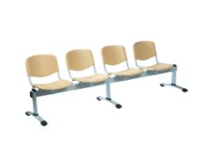 4 Seat Venus Visitor Modular Chair, Moulded Plastic