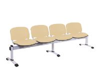 4 Seat Venus Visitor Modular Chair, Vinyl Anti-Bacterial Upholstery