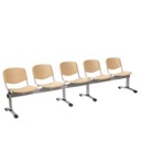 5 Seat Venus Visitor Modular Chair, Moulded Plastic
