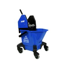 Mop Bucket With Mop Press Wringer 13 Litre - 3" Castors - Various Colours Available