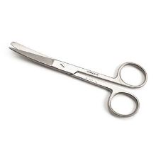 Dressing Sharp/Blunt Curved Scissors (Reusable Autoclavable Stainless Steel) x 1