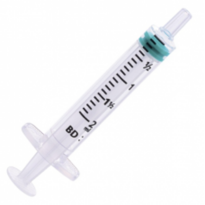 SYRINGE HYPODERMIC 2ML LUER SLIP (EMERALD) X 100