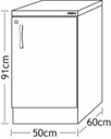 Sunflower Cabinet Base Units 50cm - Various Colours And Finishes Available