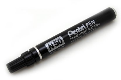 [MPQPEN50BK] Marker Permanent (Pentel) Bullet Tip Black x 12