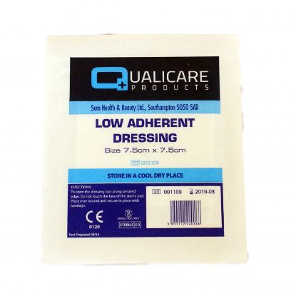 [MPSURQD6026] Dressing Low Adherent 7.5cm x 7.5 cm Qualicare x 100