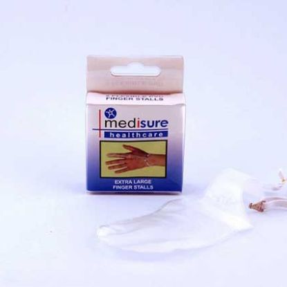 [MPSURMS01545] FIRST AID FINGER STALL MEDIUM SIZE CLEAR