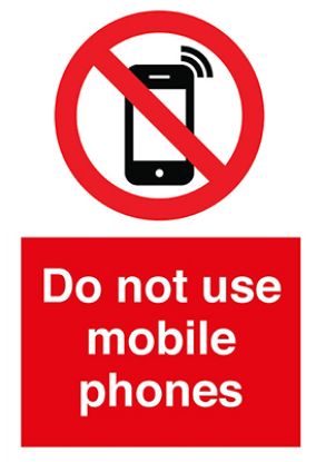 [MPMWSIG01J] Sign - Mobile Phone Do Not Use A4 Laminated