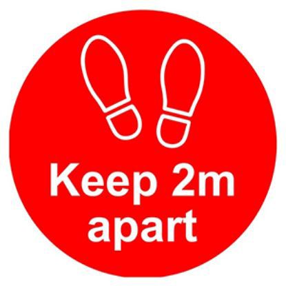 Floor Marking Sticker Keep 2M Apart Circular Social Distancing