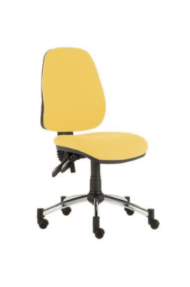 Solitaire High-Back Consultation Chair With No Arms And Chrome Base