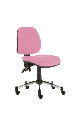Solitaire Mid-Back Consultation Chair With No Arms And Chrome Base