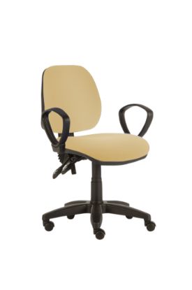 Solitaire Mid-Back Consultation Chair with Arms And Black Base