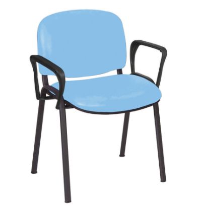 Galaxy Visitor Chair (With Arms) - Vinyl Antibacterial Upholstery