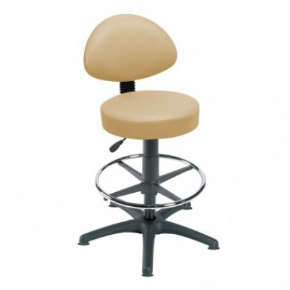 Examination Stool (Sunflower) With Back Rest, Foot Ring And Glider Base