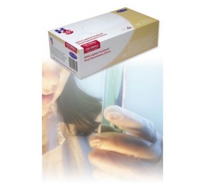 [MPHLGN52NB-CLE] Vinyl Gloves (H/S) Lightly Powdered White Small x 100 Clearance Item Expiry 01/2025