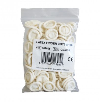 [MPSURQB5233] FINGER COTS LATEX X 100