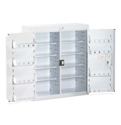 [MPBRPC839/FS/IND/LX] Cabinet Drug & Medicine 800 x 300 x 900mm - No Light - Deep Shelves - Independent Locking Doors