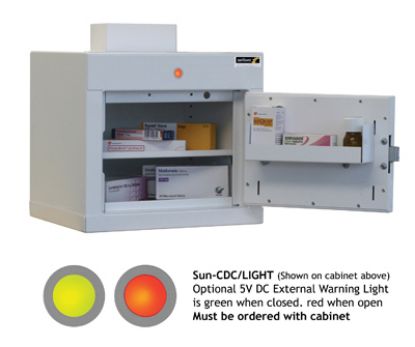 [MPSBSUN-CDC22/WL] Cabinet Controlled Drugs (1 Door) 36X34x27cm (1 Shelf) With Warning Light