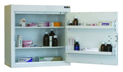 [MPSBSUN-CDC25/NL] Cabinet Controlled Drugs (1 Door) 60X60x30cm (2 Shelves) No Warning Light
