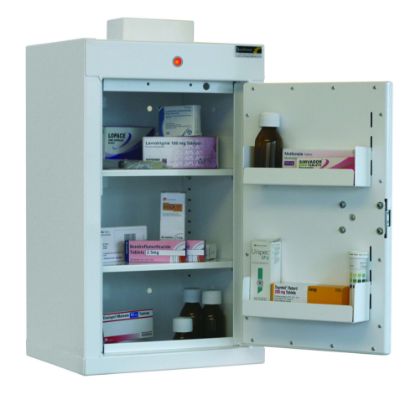 [MPSBSUN-CDC23/WL] Cabinet Controlled Drugs (1 Door) 66X34x27cm (2 Shelves) With Warning Light