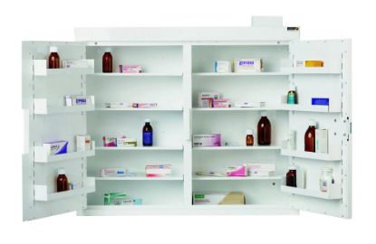 [MPSBSUN-CDC27/WL] Cabinet Controlled Drugs (2 Door) 96X100x30cm (8 Shelves) With Warning Light