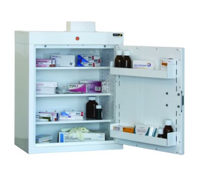 [MPSBSUN-MC2/WL] Cabinet Medicine (Single Door) 66X50x30cm (3 Shelves) With Warning Light