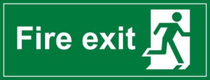 [MPL1SP59] Sign - Fire Exit Self Adhesive Vinyl 30 x 15cm White On Green