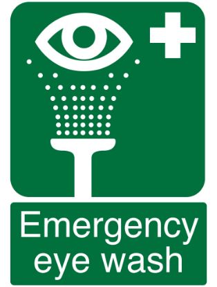 [MPMWSIG04C] Sign - Emergency Eye Wash A4 Portrait Laminated x 1