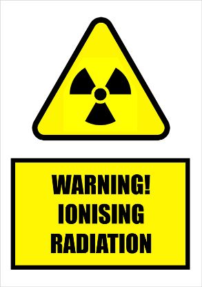 [MPMWSIG01N] Sign - Warning Ionising Raditation (Laminated)