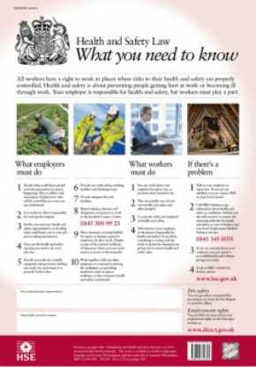 [MPQSFA00024] Poster Health & Safety At Work Guide A2 Size x 1
