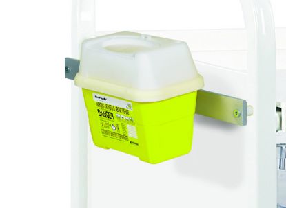 [MPSBSUN-SBOX2] Bracket (Sunflower) For Frontier Sharps Box Up To 1 Ltr For Vista Trolley Includes Medi-Rail