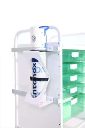 [MPSBSUN-MPT/OXY1] Oxygen Bottle Holder Size D (Sunflower) For Vista Trolley Includes Medi-Rail