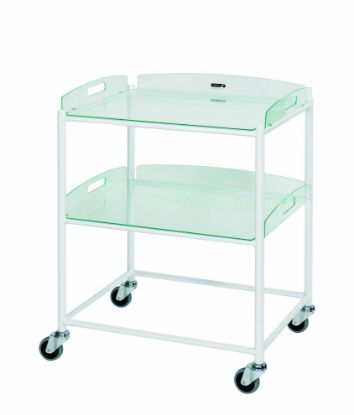 [MPSBSUN-DT6G2] Trolley Dressing (Sunflower) Medium (86cm x 66cm x 52cm) 2 Safety Glass Trays