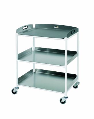 [MPSBSUN-DT6S3] Trolley Dressing (Sunflower) Medium (86cm x 66cm x 52cm) 3 Stainless Steel Trays