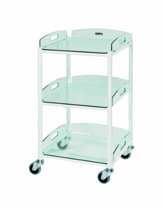 [MPSBSUN-DT4G3] Trolley Dressing (Sunflower) Small (86cm x 46cm x 52cm) 3 Safety Glass Trays