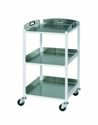 [MPSBSUN-DT4S3] Trolley Dressing (Sunflower) Small (86cm x 46cm x 52cm) 3 Stainless Steel Trays