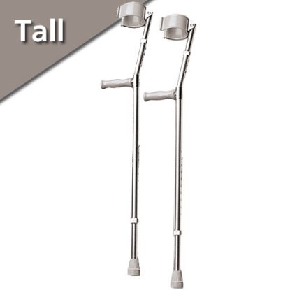 [MPHM121AT] Crutches Elbow Adult Double Adjustable Extra Long Standard Handgrip