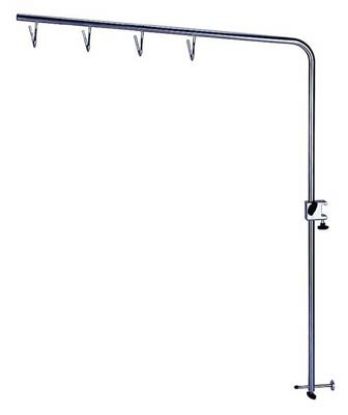 [MPAWM 000 900 4] Iv Pole General System Angled With Clamp & Wall Support