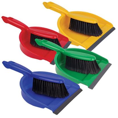 Colour-Coded Dustpan & Brush Set - Various Colours Available