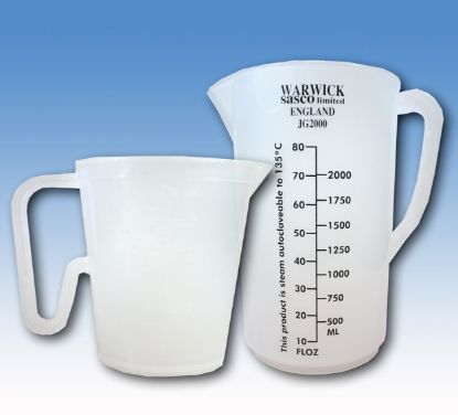 [MPWAJG2000] Jug Measuring Plastic (Clear) 2.0 Litre (Reusable Autoclavable) x 1