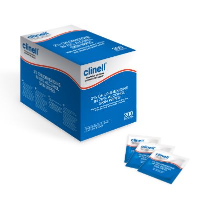 [MPGICA2CSKIN] Wipes Clinell Skin 2% Chlorhexidine x 200