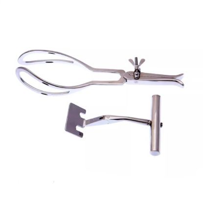 [MPOGSUG962-0230] Haig Ferguson Obstetrical Forceps With Traction Handle
