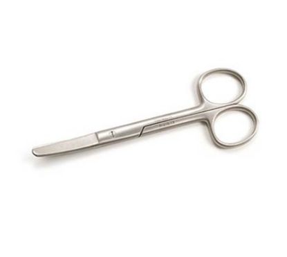 [MPNZ-F-109] Scissors Dressing Blunt/Blunt Curved 13cm (Reusable Autoclavable Stainless Steel) x 1