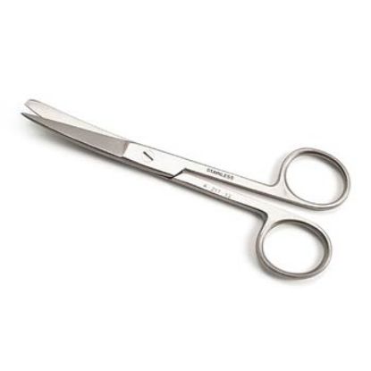 Dressing Sharp/Blunt Curved Scissors (Reusable Autoclavable Stainless Steel) x 1