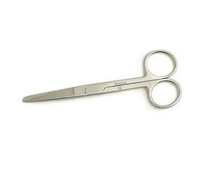 [MPNZ-F-105] Scissors Dressing Blunt/Sharp Straight 13cm (Reusable Autoclavable Stainless Steel) x 1