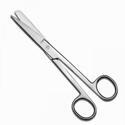 [MPNZ-F-121] Scissors Dressing Blunt/Sharp Straight 18cm (Reusable Autoclavable Stainless Steel) x 1