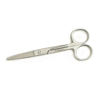 [MPAWA.203.13] Scissors Dressing Sharp/Blunt Straight With Clip 13cm (Reusable Autoclavable Stainless Steel) x 1