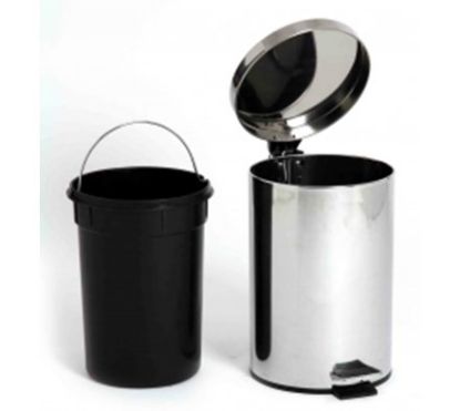 [MPUGPED-012MSS] Bin Pedal 12 Ltr Chrome With Plastic Liner